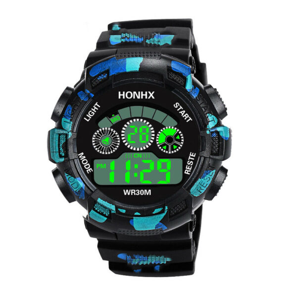Fashion Men’s Digital Sports Watch LED Screen Military Waterproof Wrist Watches
