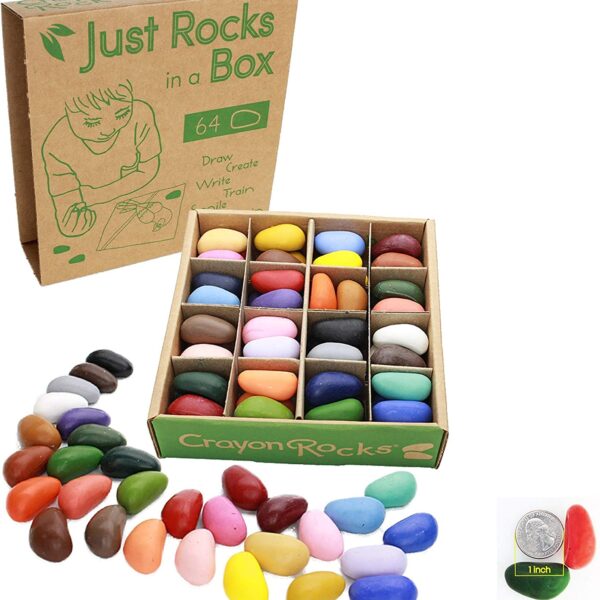 Just Rocks in a Box by Crayon Rocks, 32 Colors – 64 Count